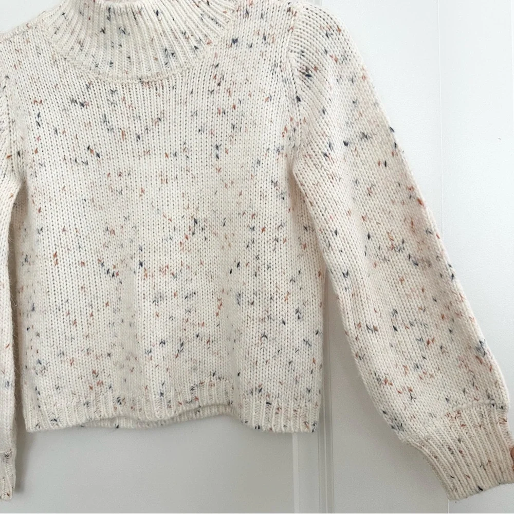 Girls OshKosh B'gosh Cream Confetti Speckled Knit Mockneck Sweater